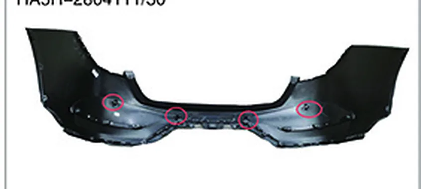 REAR BUMPER UPPER WITH HOLES