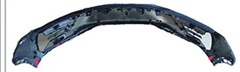 FRONT BUMPER UPPER 6 RADAR HOLES